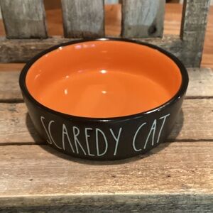 Rae Dunn Halloween SCAREDY CAT Pet Bowl